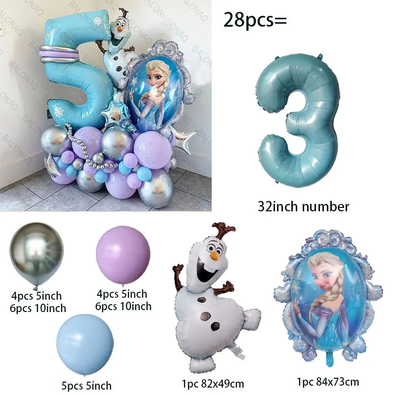 Frozen Foil Balloons Set Elsa Princess