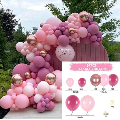 Balloon Garland Arch Kit Birthday Party Decoration Girl Birthday Foil Balloon  Baby Shower Decor Globos Wedding Party Supplies